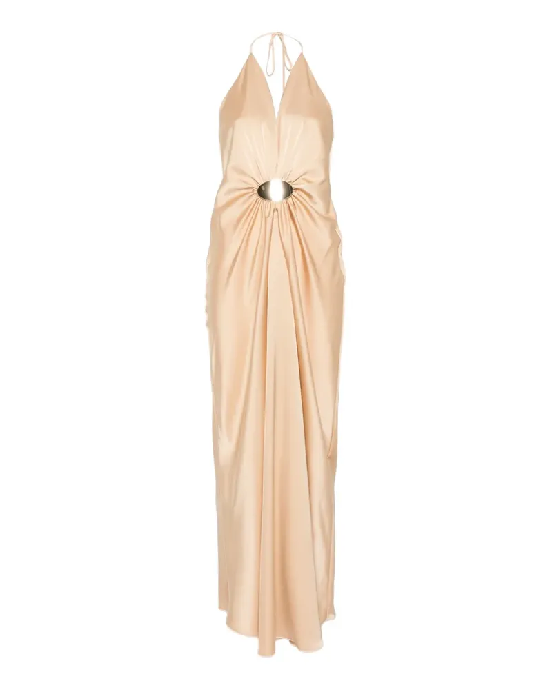 Simona Corsellini halter-neck maxi dress - Nude Nude