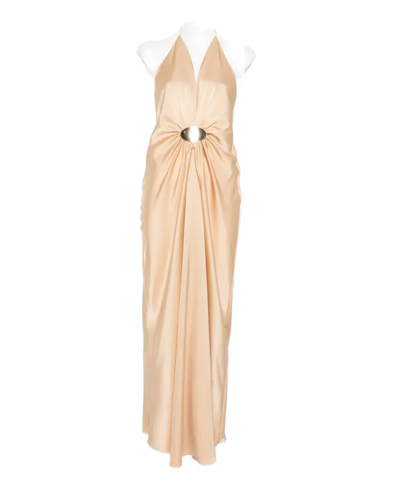 Simona Corsellini halter-neck maxi dress - Nude Nude
