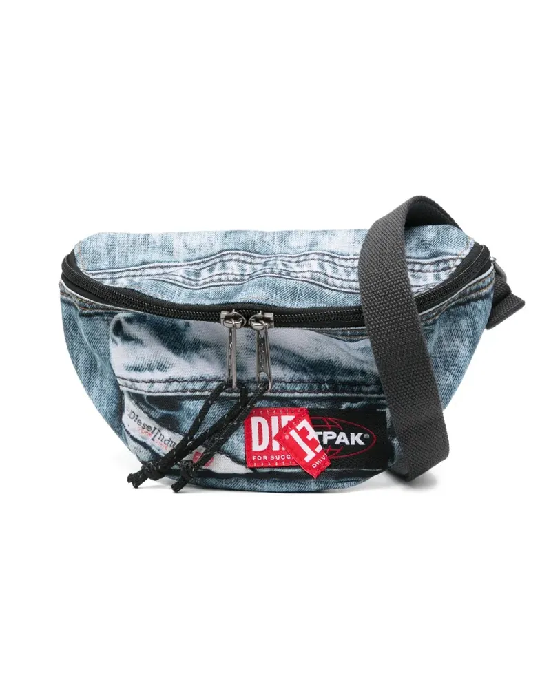 Eastpak x Diesel Gürteltasche mit Jeans-Print - Blau Blau
