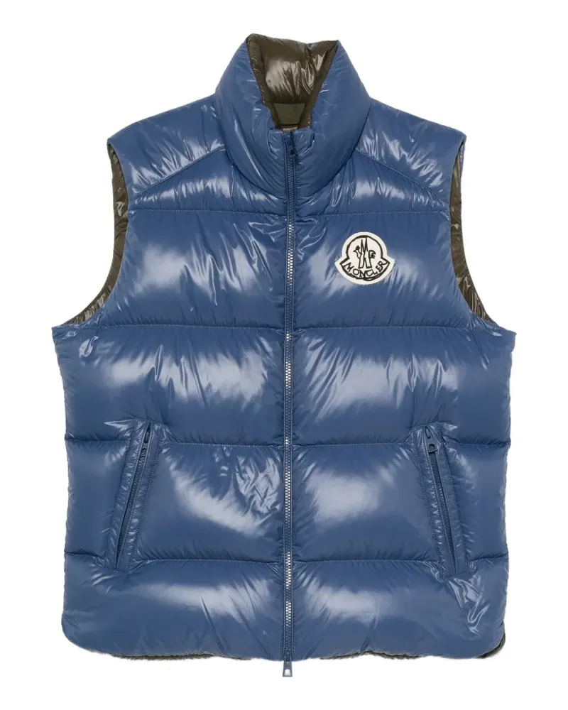 Moncler Gesteppte Belice Weste mit Logo-Patch - Blau Blau