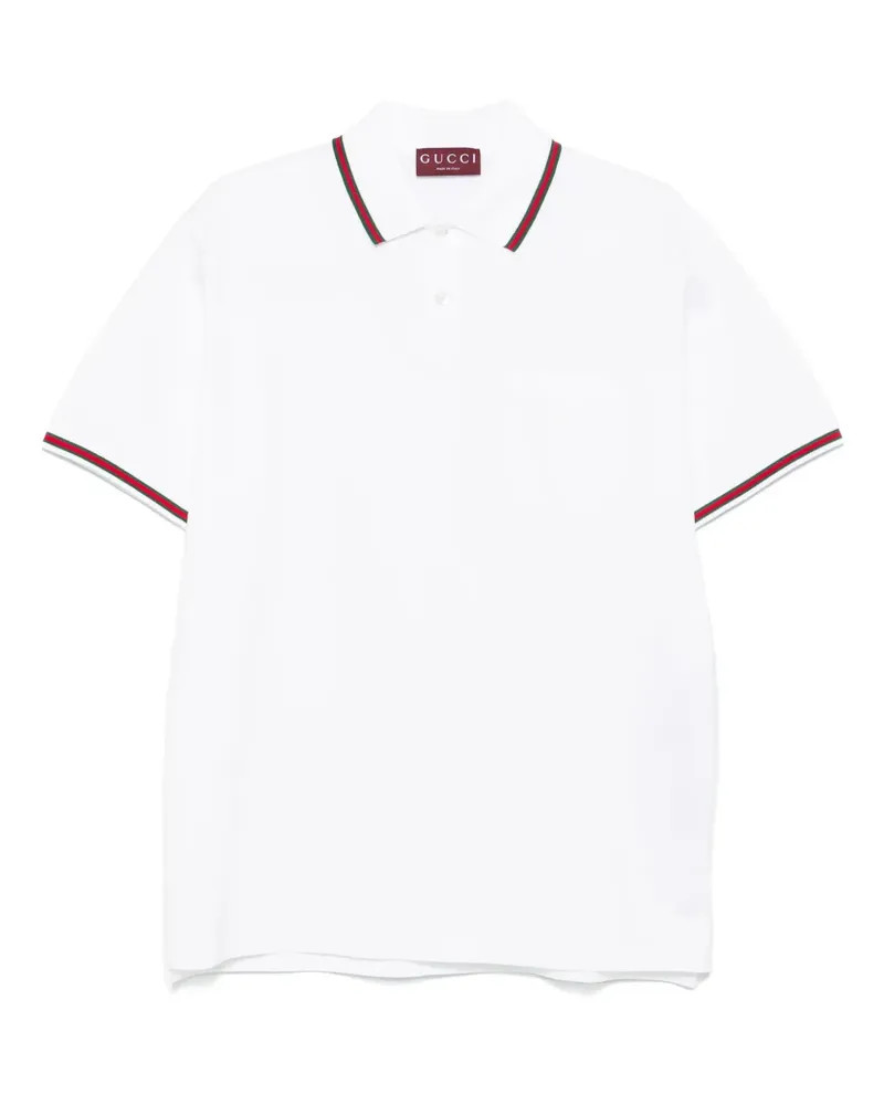 Gucci Poloshirt mit Logo-Applikation - Weiß Weiß