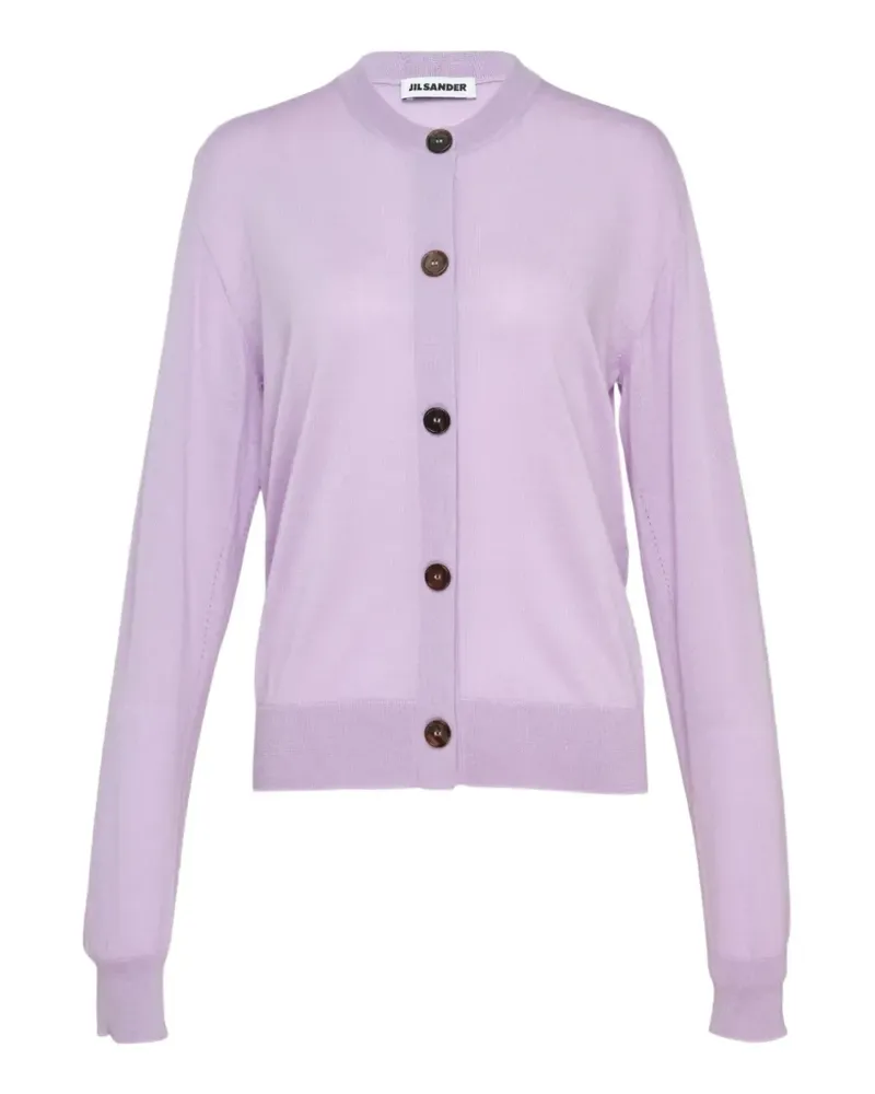Jil Sander Fein gestrickter Cardigan - Violett Violett