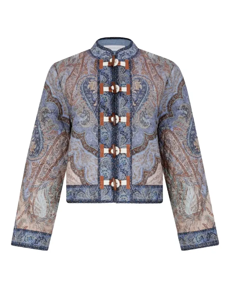 Zimmermann Gesteppte Wanderlust Jacke mit Paisley-Print - Blau Blau