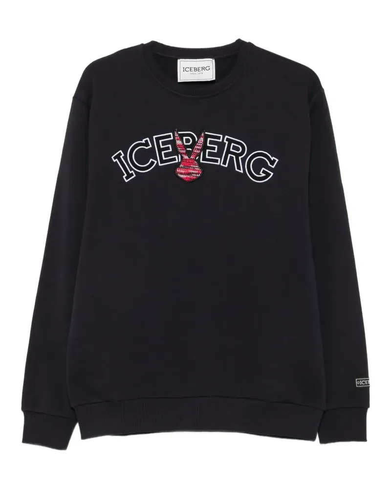 Iceberg Sweatshirt mit Logo-Stickerei - Blau Blau