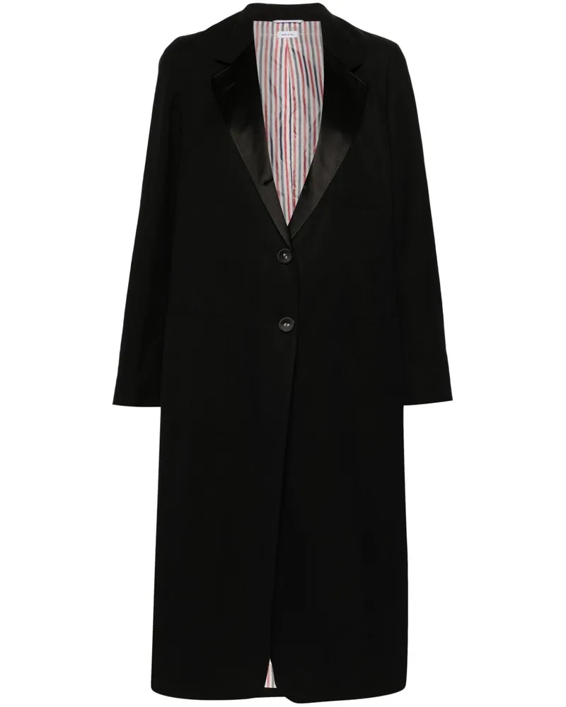 Thom Browne Einreihiger Mantel - Schwarz Schwarz