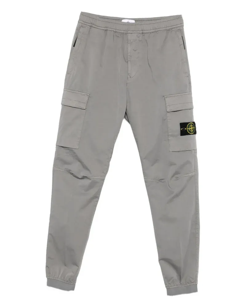 Stone Island elastic-waistband cargo pants - Grau Grau