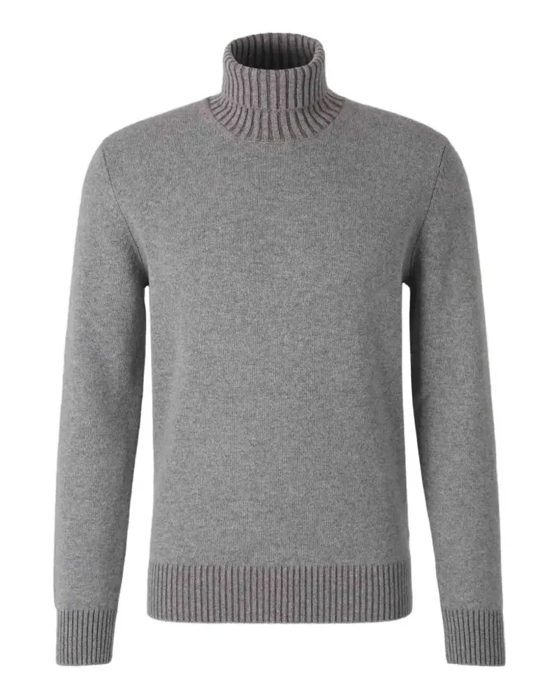 Gran Sasso Gerippter Rollkragenpullover - Grau Grau