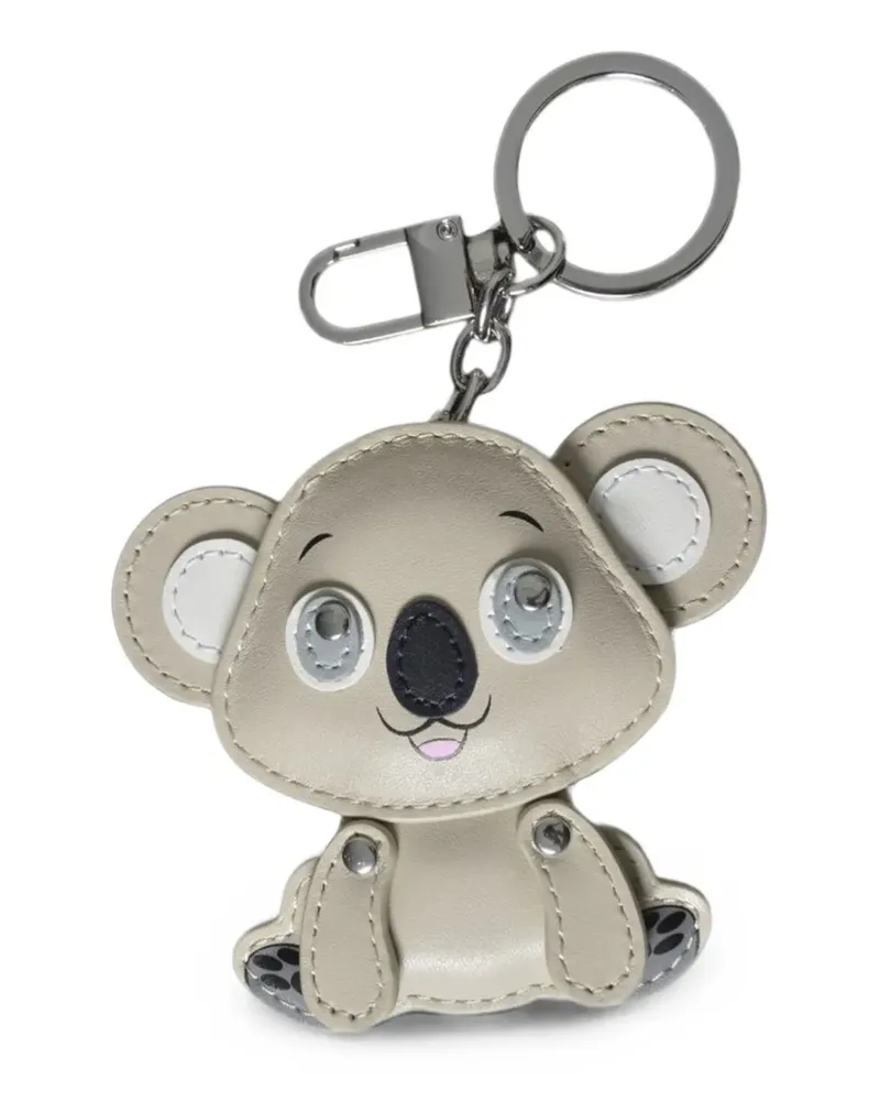 Max Mara koala-motif leather keychain - Nude Nude