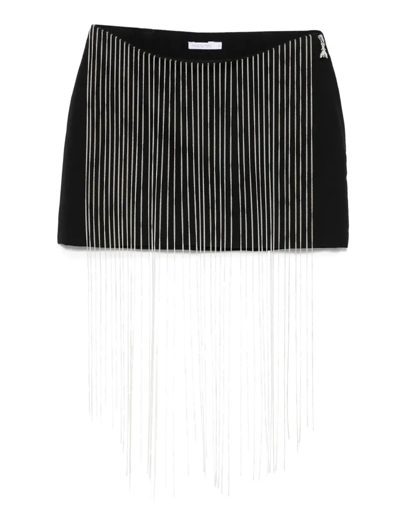 Patrizia Pepe Minirock mit Strass - Schwarz Schwarz