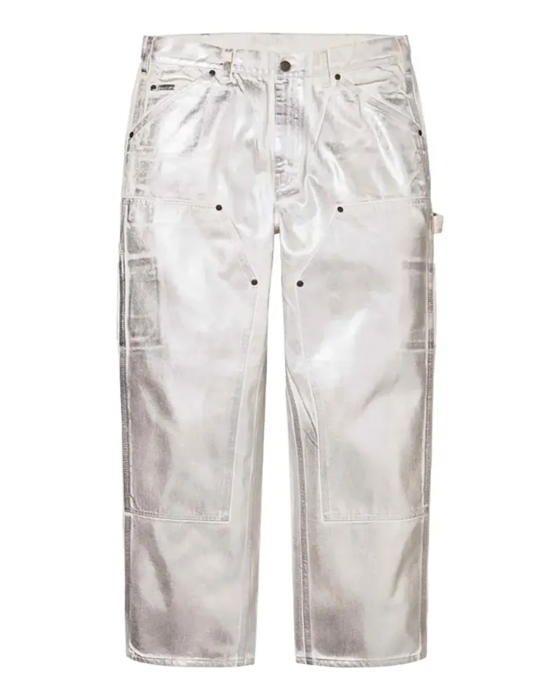 Supreme Being x Maison Margiela foil double-knee trousers - Silber Silber