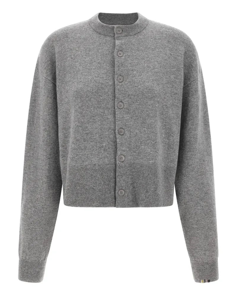 extreme cashmere N°170 Chou button crew-neck cardigan - Grau Grau