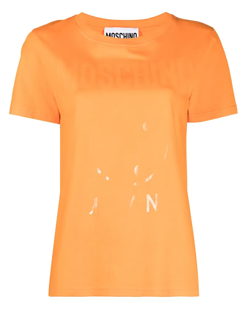 Moschino T-Shirt mit Fragezeichen-Logo - Orange Orange