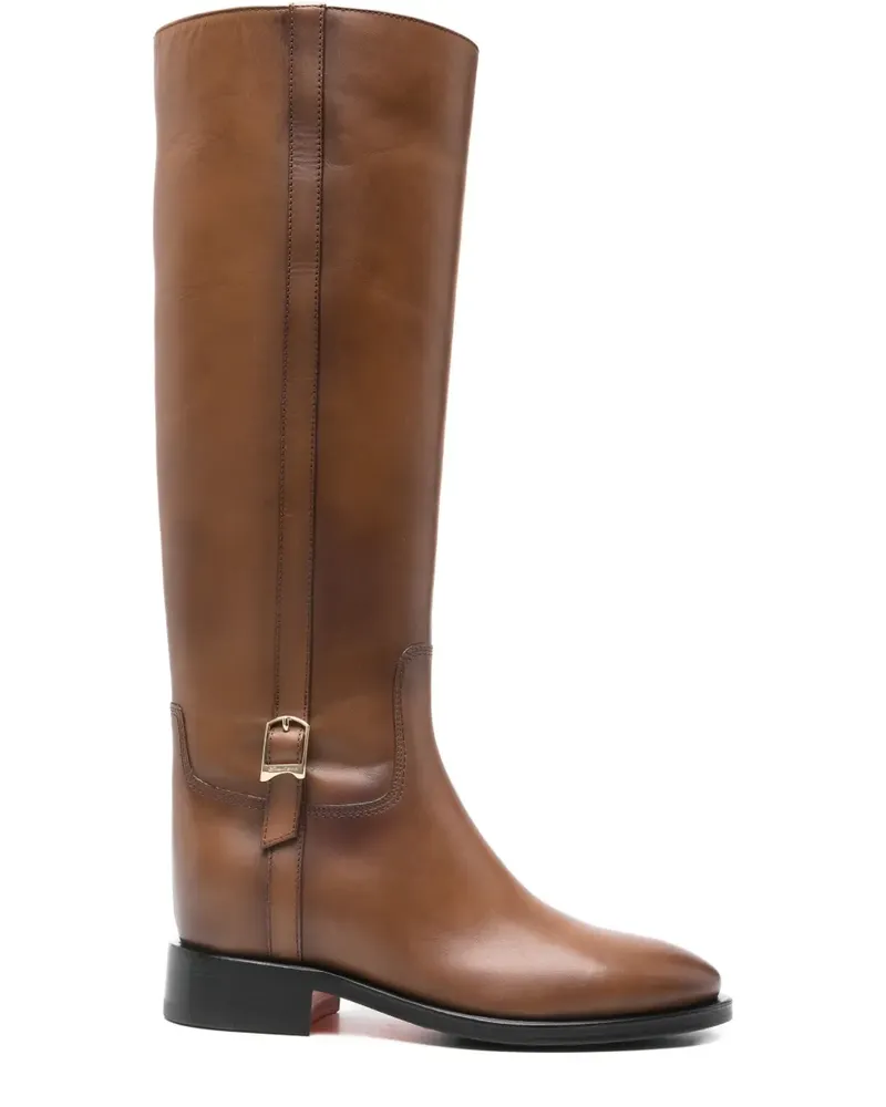 Santoni Stiefel mit Schnalle - Braun Braun