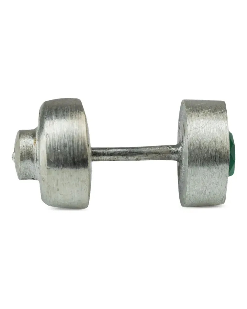 Parts Of Four Stud Ohrstecker aus Sterlingsilber mit Smaragd Silber