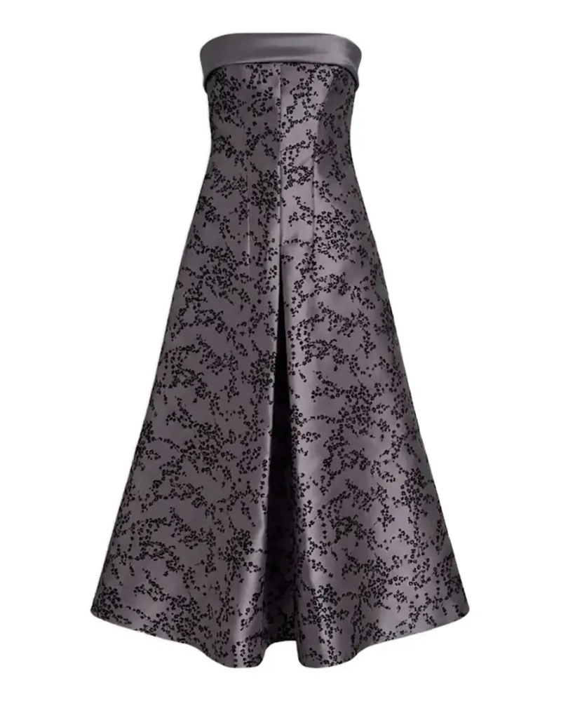 Alberta Ferretti sequin-embellished strapless midi dress - Grau Grau