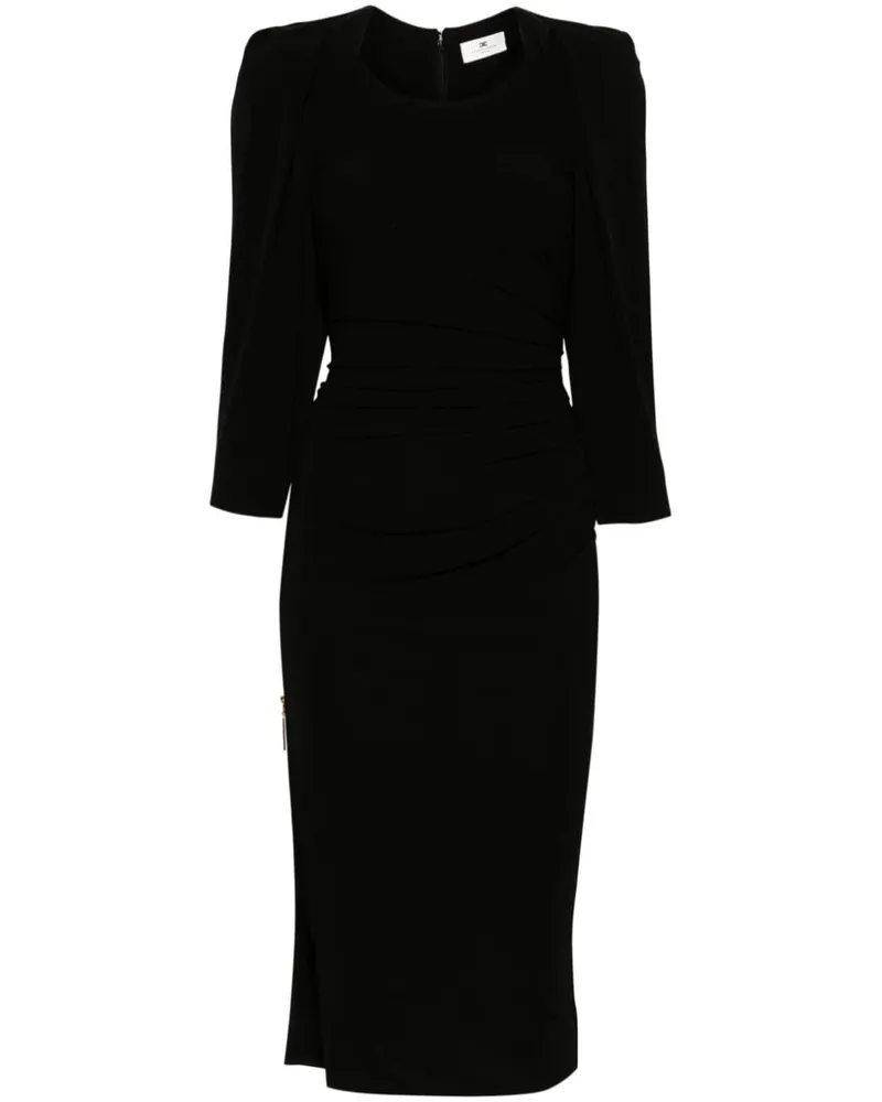 Elisabetta Franchi Jersey-Midikleid mit seitlichem Reißverschluss - Schwarz Schwarz