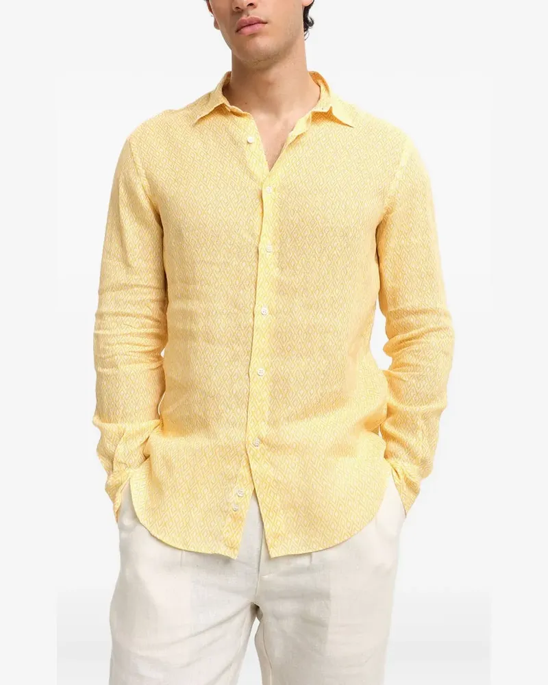 PENINSULA geometric-pattern shirt - Gelb Gelb