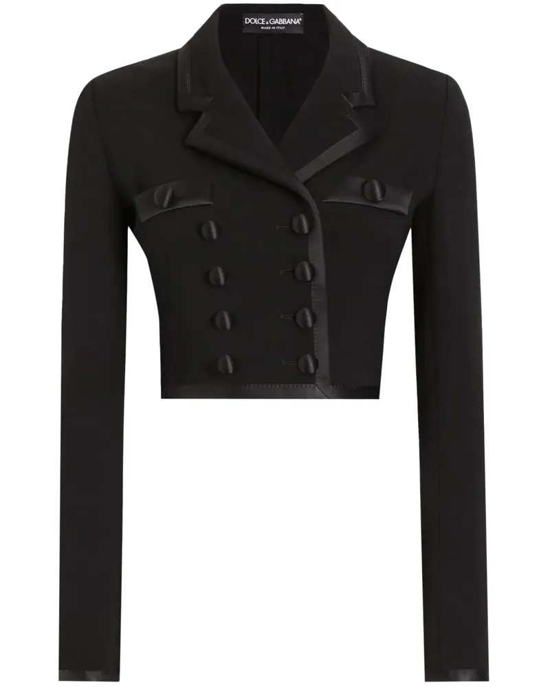 Dolce & Gabbana Doppelreihige Cropped-Jacke - Schwarz Schwarz