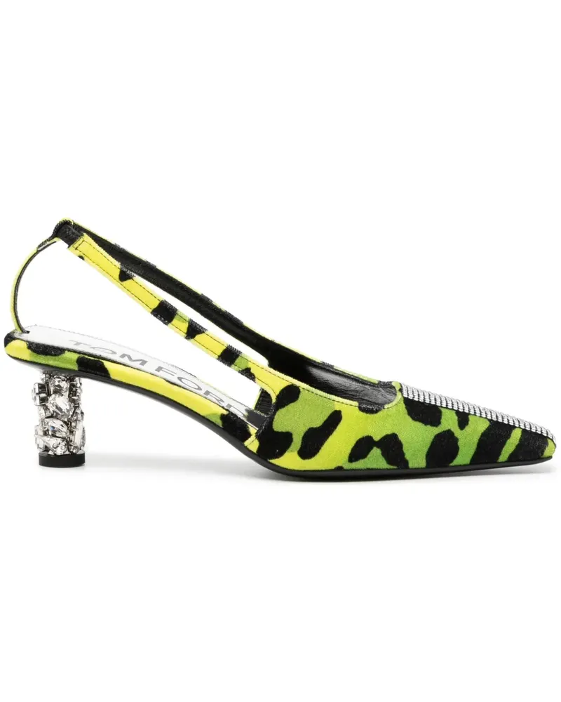 Tom Ford Pumps mit Camouflagemuster 50mm - Grün Grün