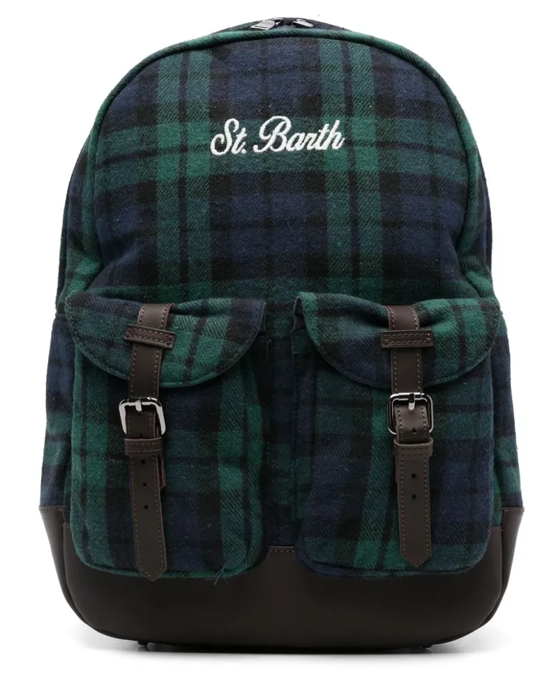 MC2 Saint Barth Rucksack mit Schottenkaro - Grün Grün