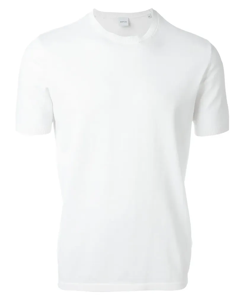 ASPESI Kurzärmeliger Pullover - Weiß Weiß