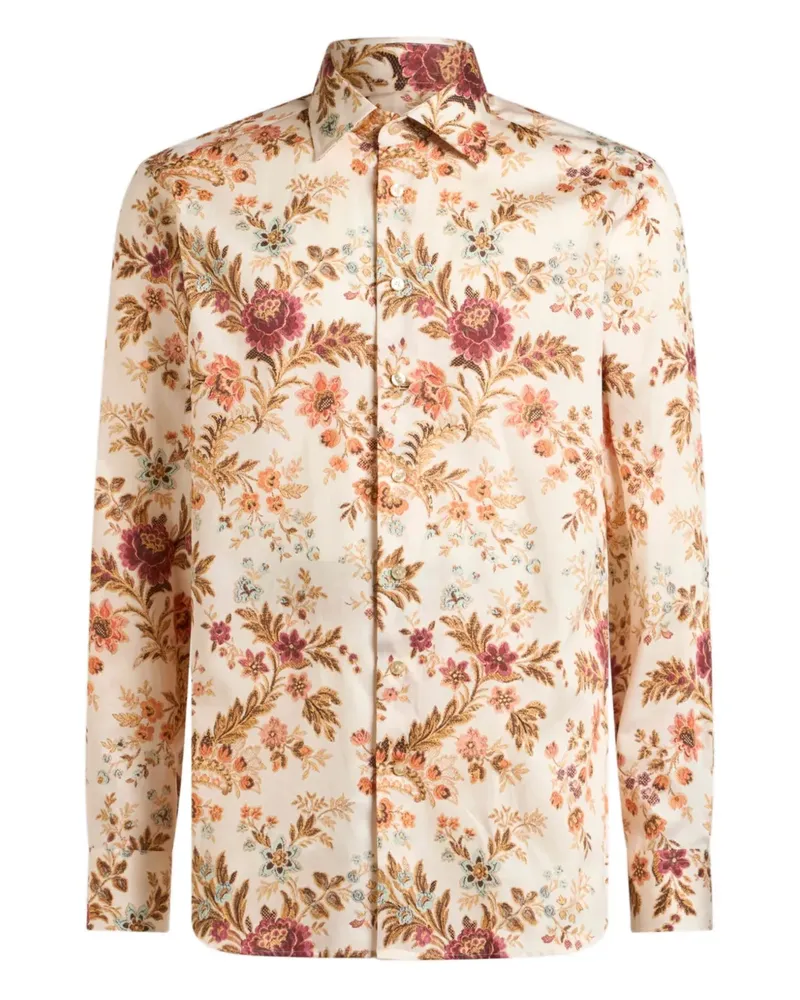 Etro Hemd mit Blumen-Print - Nude Nude