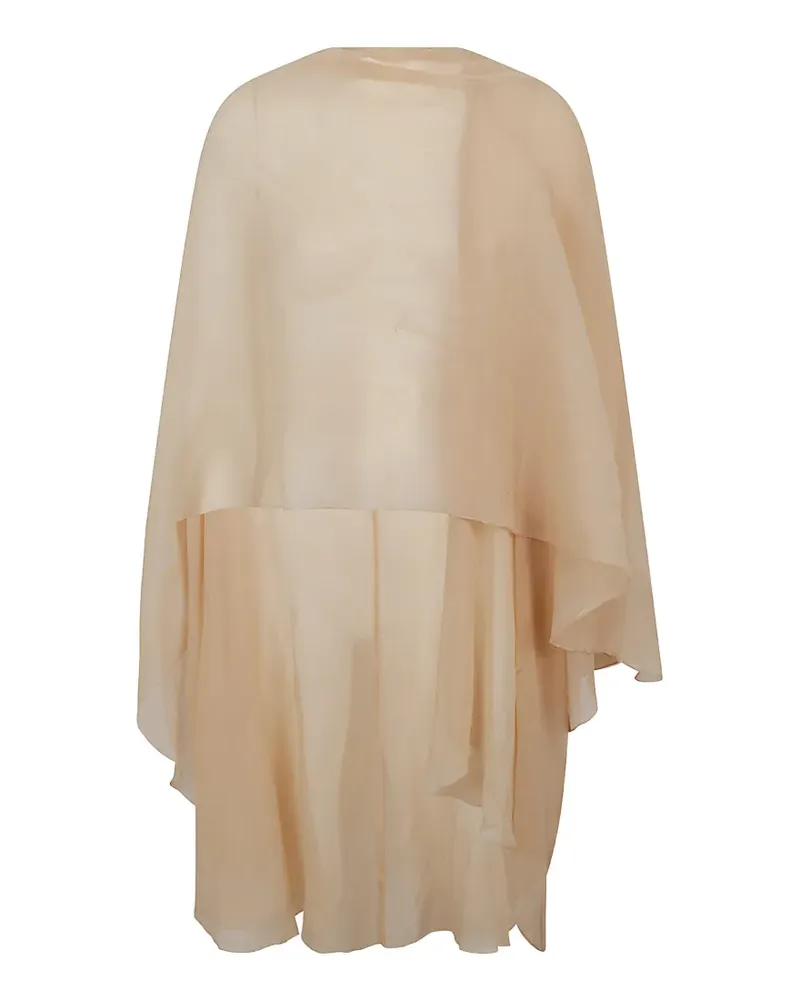 Ermanno Scervino sheer draped cape - Nude Nude