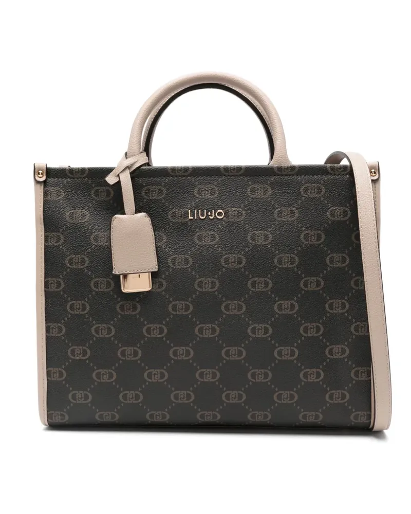 Liu Jo Shopper mit Logo-Schild - Braun Braun