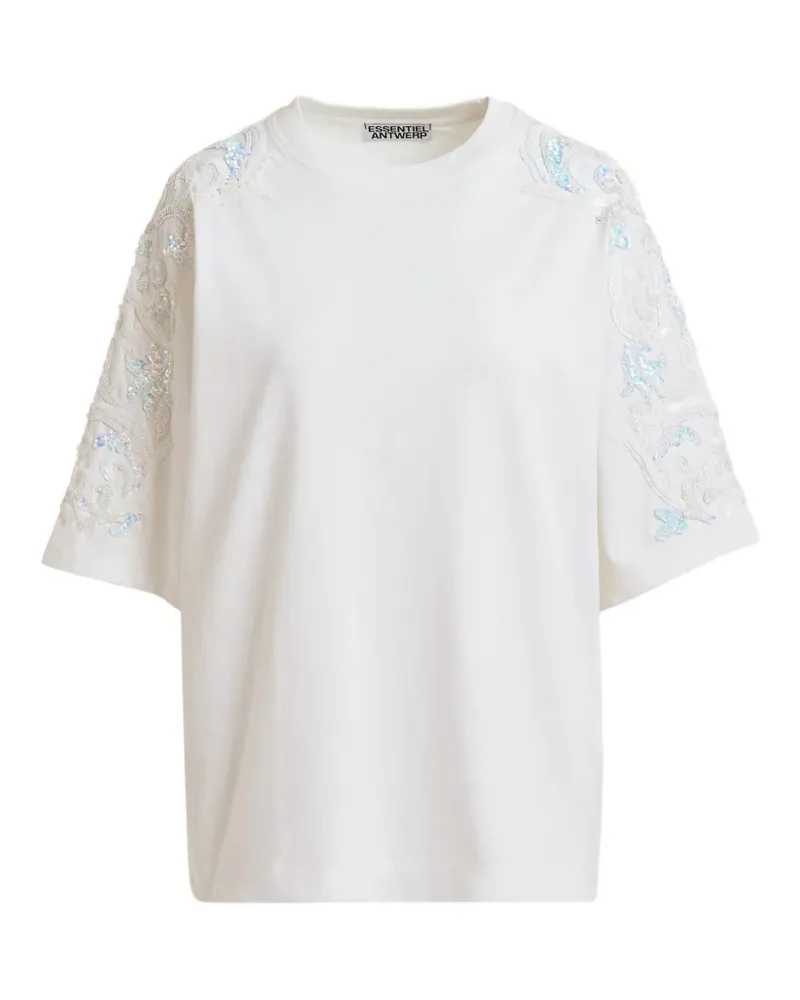 Essentiel sequin-embellished bead-embellished T-shirt - Weiß Weiß