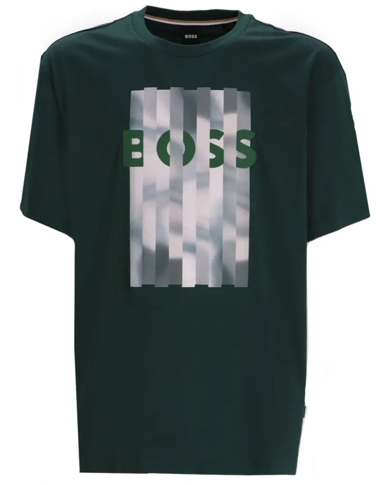 HUGO BOSS T-Shirt mit Logo-Print - Grün Grün