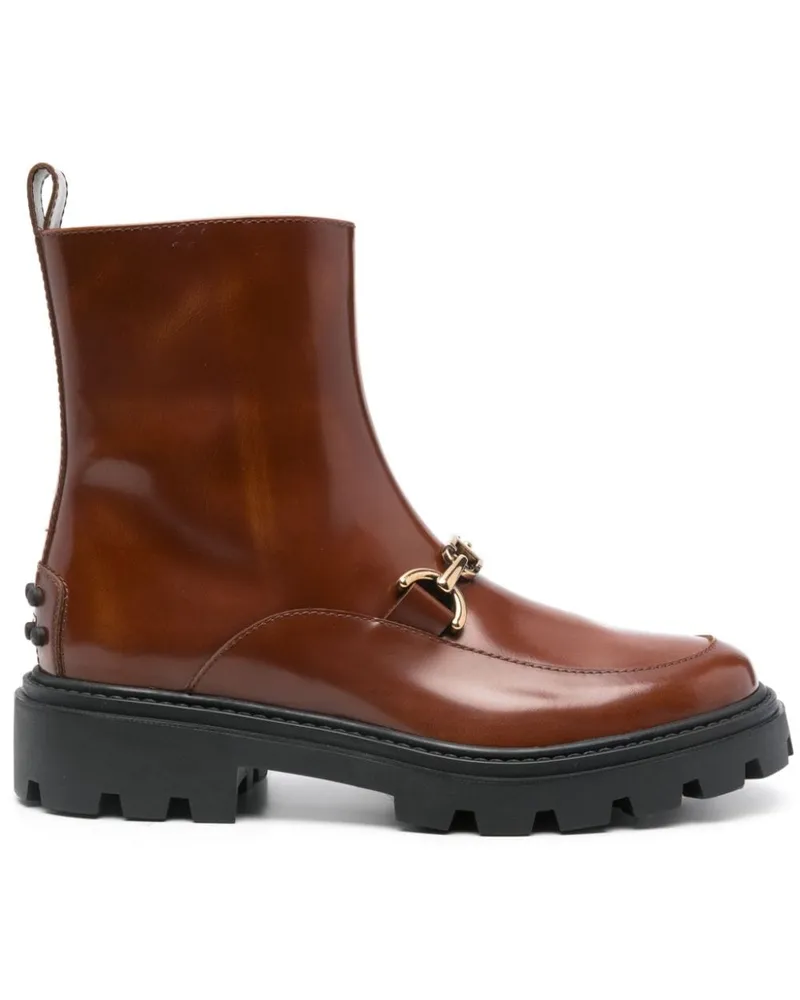 TOD'S Stiefeletten aus Leder - Braun Braun
