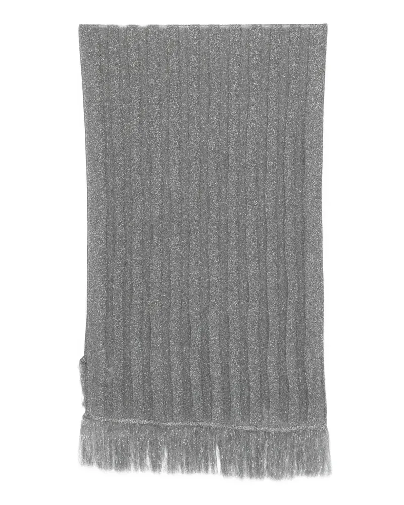 NEERA Schal mit Fransen - Grau Grau