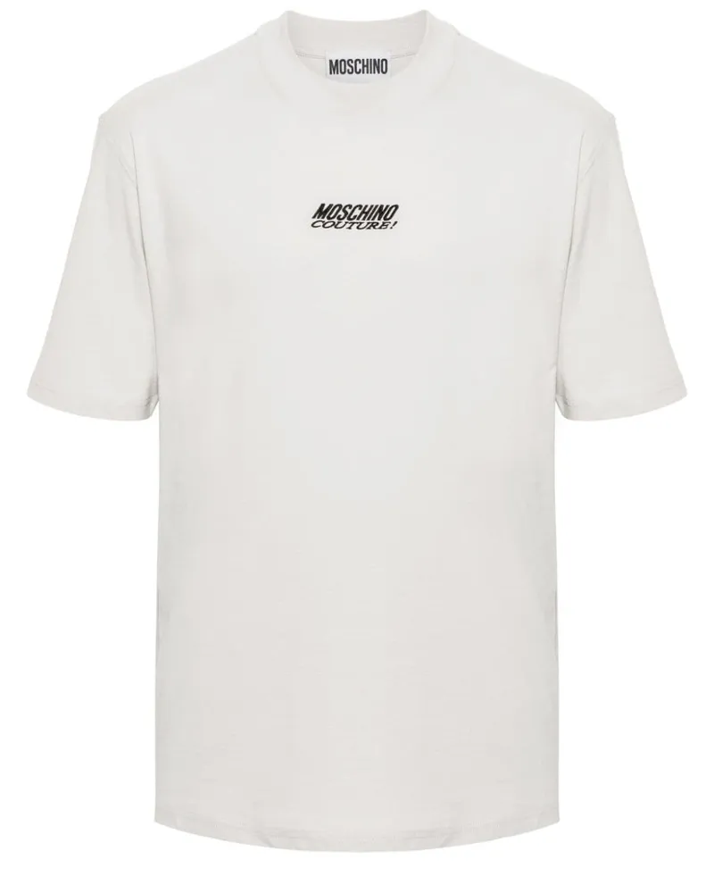 Moschino T-Shirt mit Logo-Print Grau