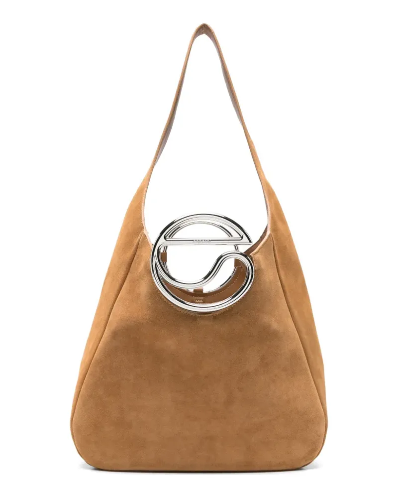 COPERNI C Schultertasche aus Wildleder - Nude Nude