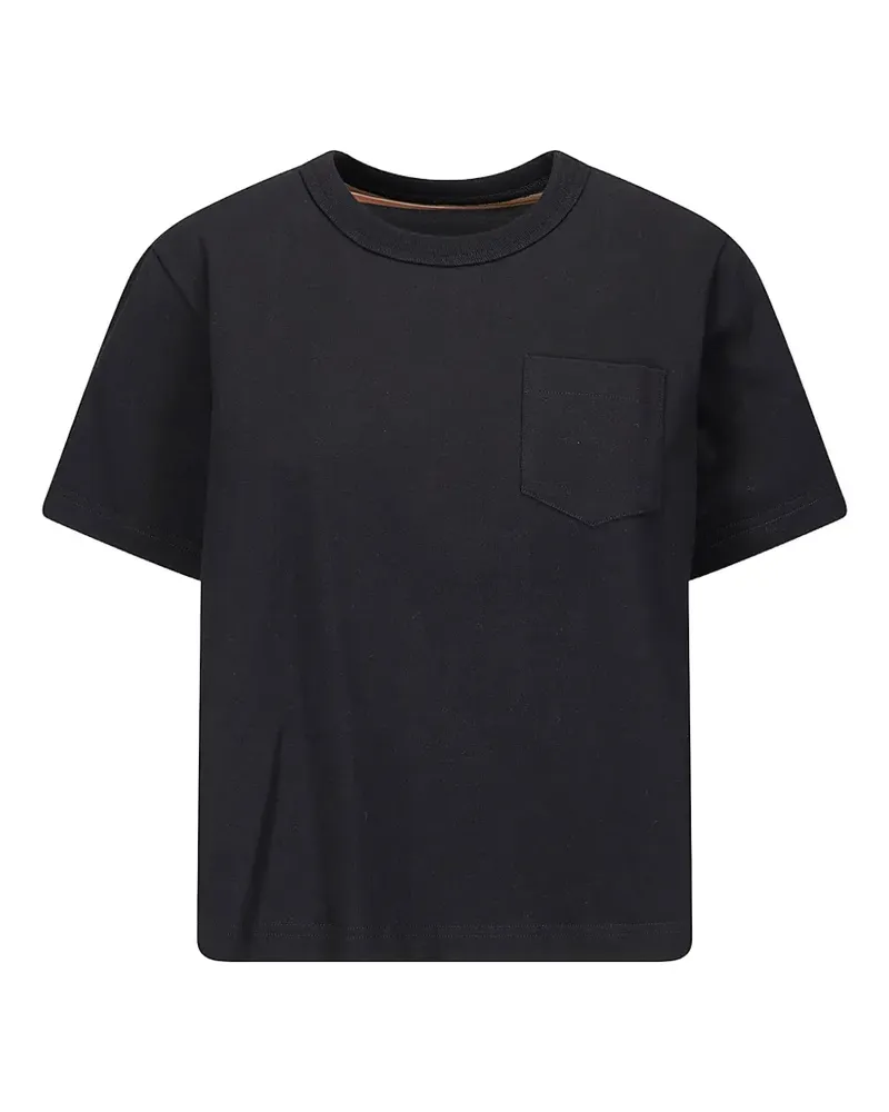 Sacai pocket striped T-shirt - Schwarz Schwarz