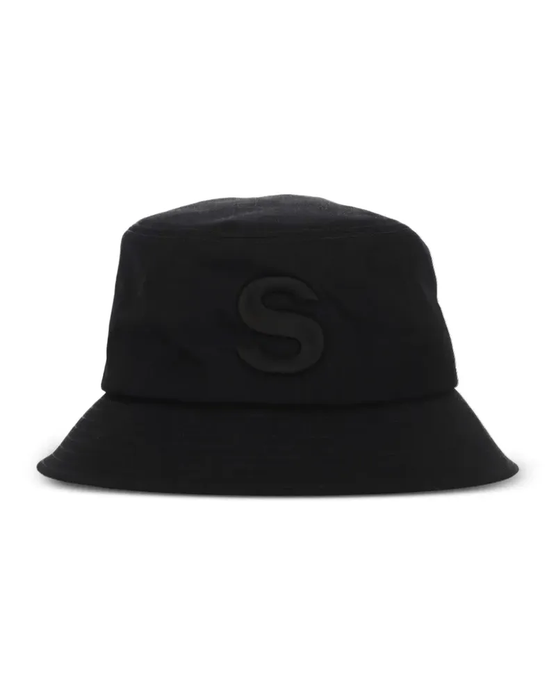 Sacai Fischerhut mit Buchstabenapplikation - Schwarz Schwarz