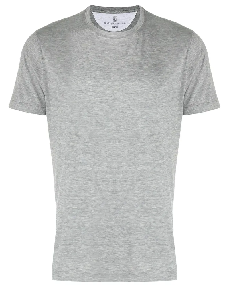 Brunello Cucinelli T-Shirt mit rundem Ausschnitt - Grau Grau