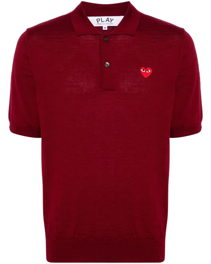 Comme des Garçons Poloshirt mit Herz-Patch - Rot Rot