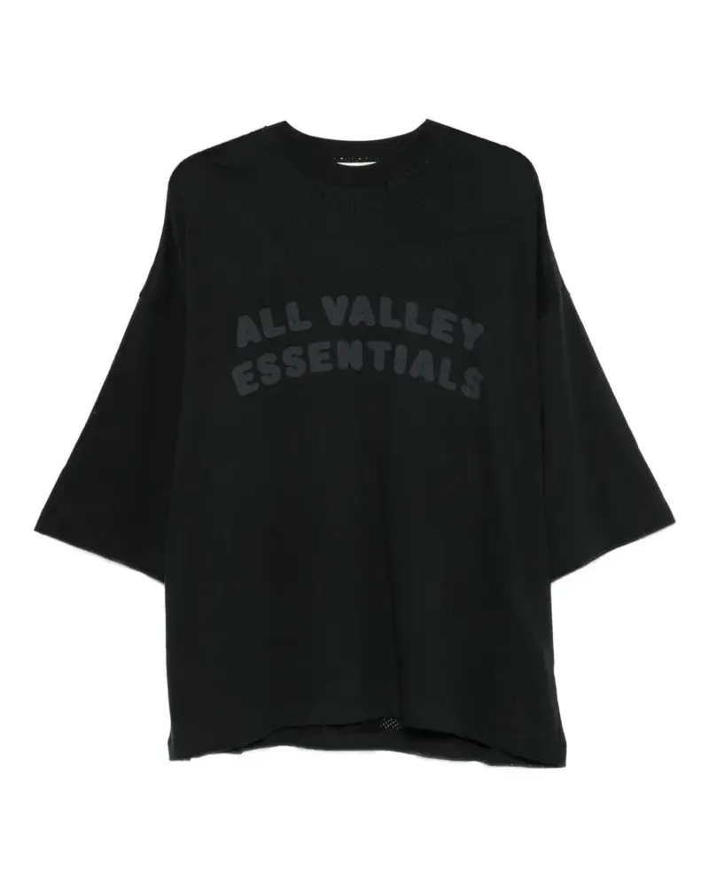 Fear of God T-Shirt aus Mesh mit Logo-Print - Schwarz Schwarz