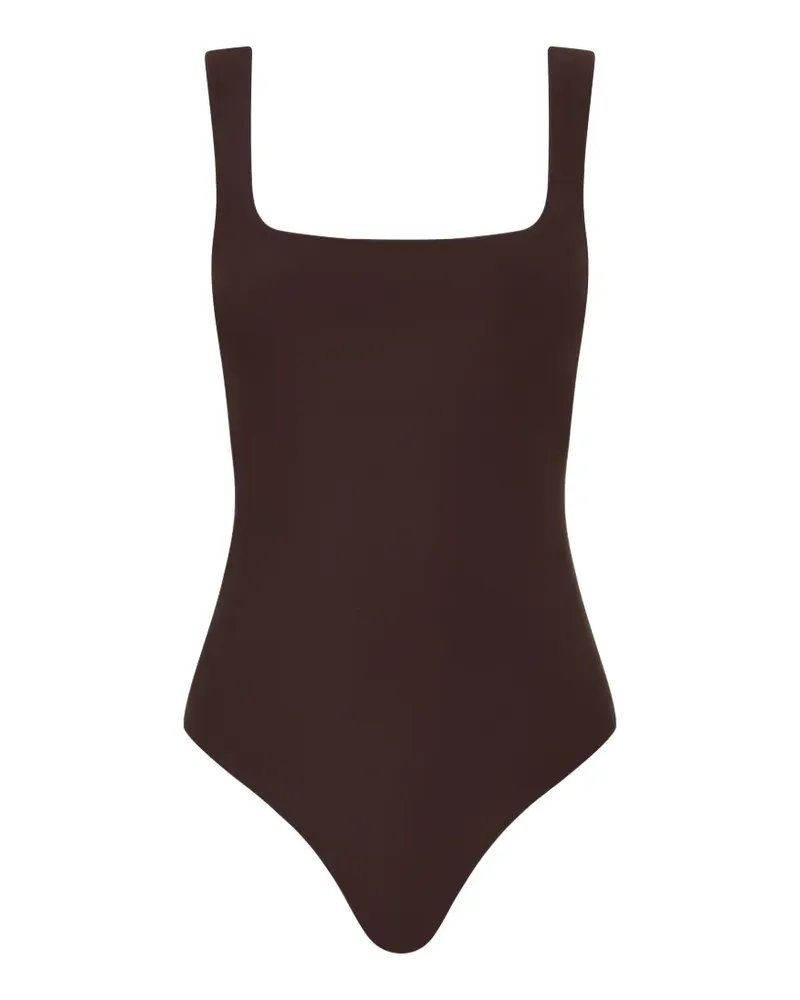 BONDI BORN Mackinley square-neck swimsuit - Braun Braun