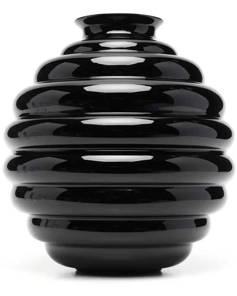 Venini Vase aus Glas - Schwarz Schwarz