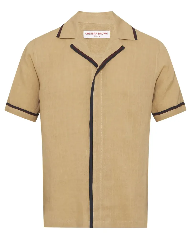 Orlebar Brown Hemd aus Leinen - Nude Nude