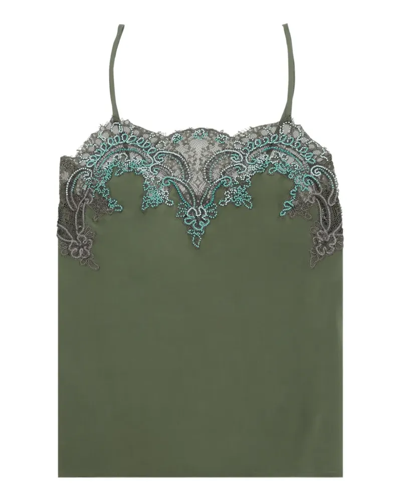 Fortela Brianne lace-trimmed sleeveless blouse - Grün Grün