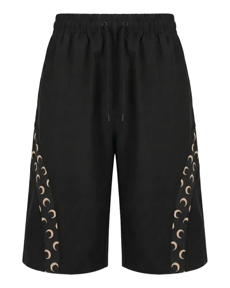 Marine Serre Shorts mit Mondprint - Schwarz Schwarz