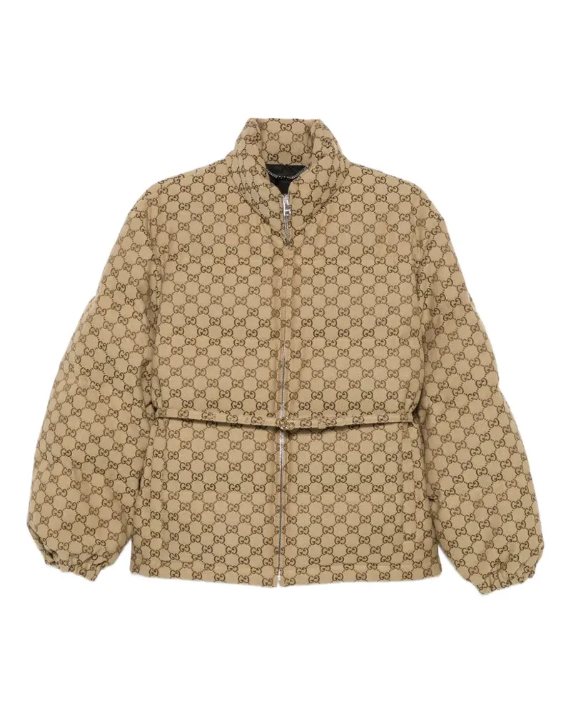 Gucci Jacke aus GG Canvas mit Gürtel - Nude Nude