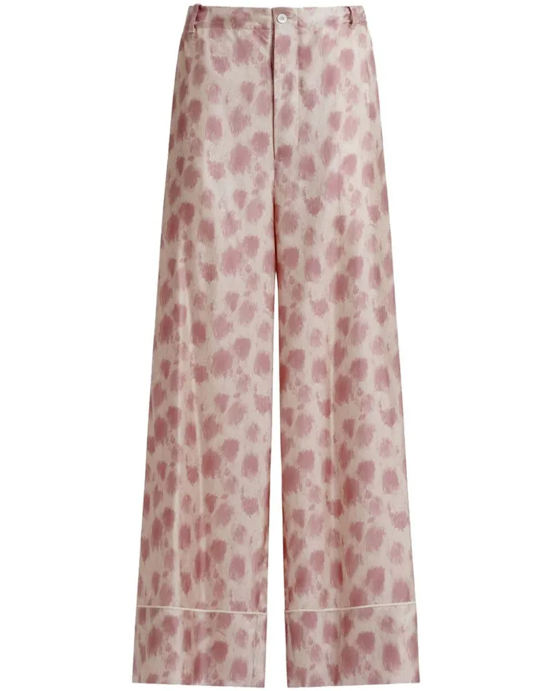 Marni Wide-Leg-Hose aus Seide - Rosa Rosa