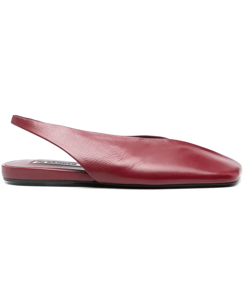Jil Sander Ballerinas aus Leder - Rot Rot