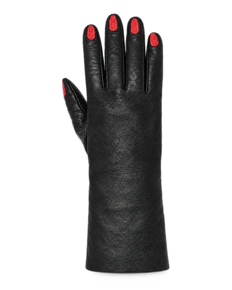Vivetta nail-embroidery long-length gloves - Schwarz Schwarz