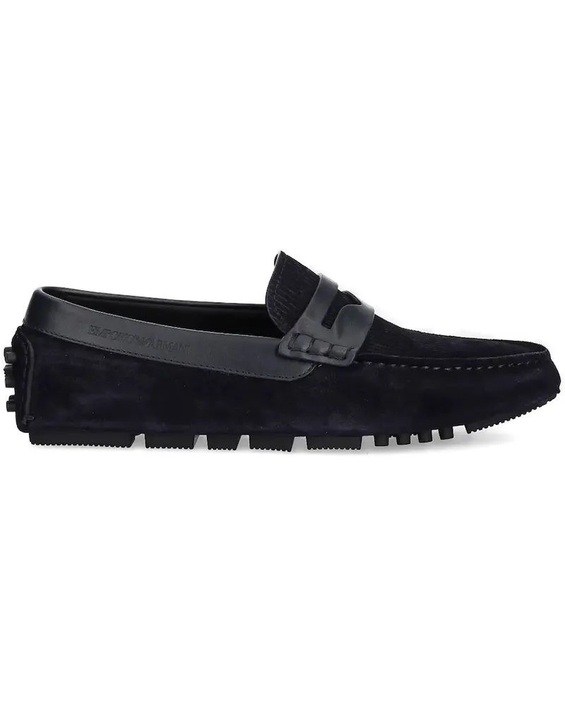 Emporio Armani Loafer aus Wildleder - Blau Blau