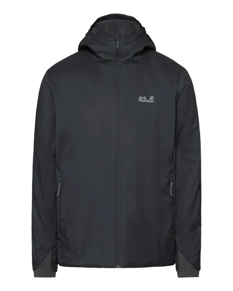 Jack Wolfskin Evertrek Jacke mit Logo - Schwarz Schwarz